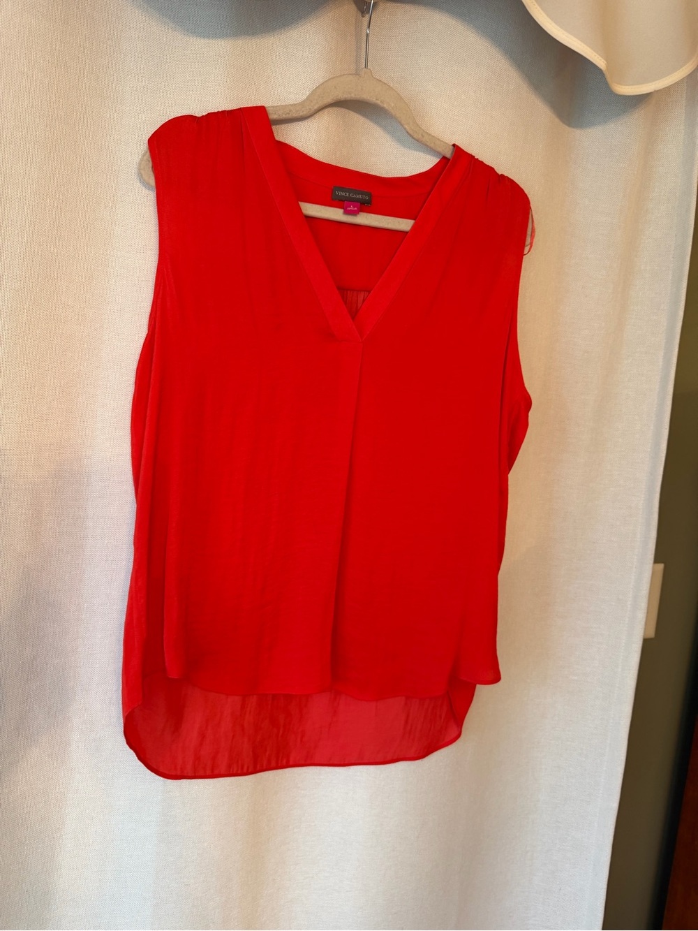 Vince Camuto Orange Sleeveless V-Neck Blouse